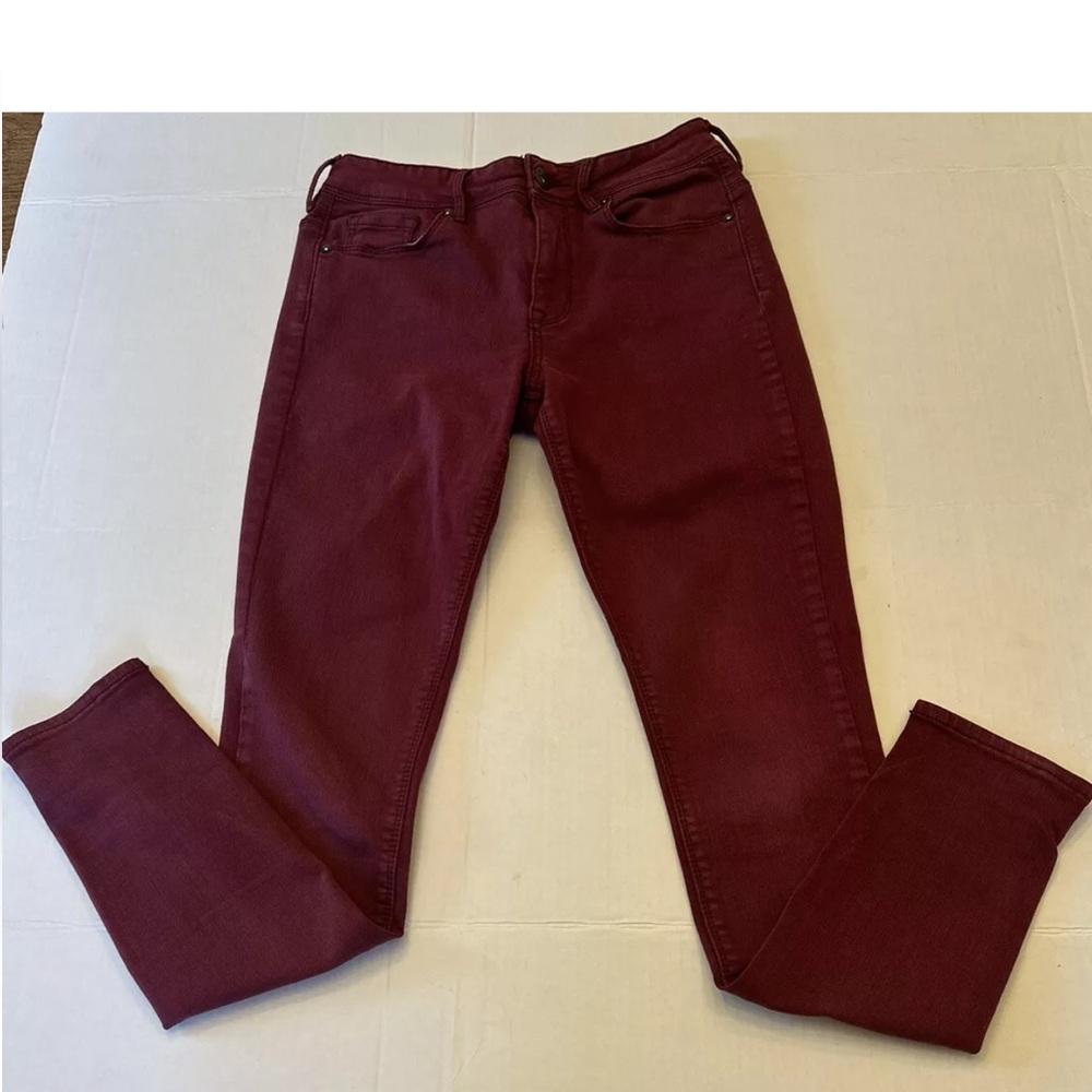 Bullhead Denim High Rise‎ Skinniest Jean Burgundy Juniors Size 3